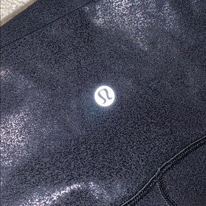 full length shimmery lululemon leggings